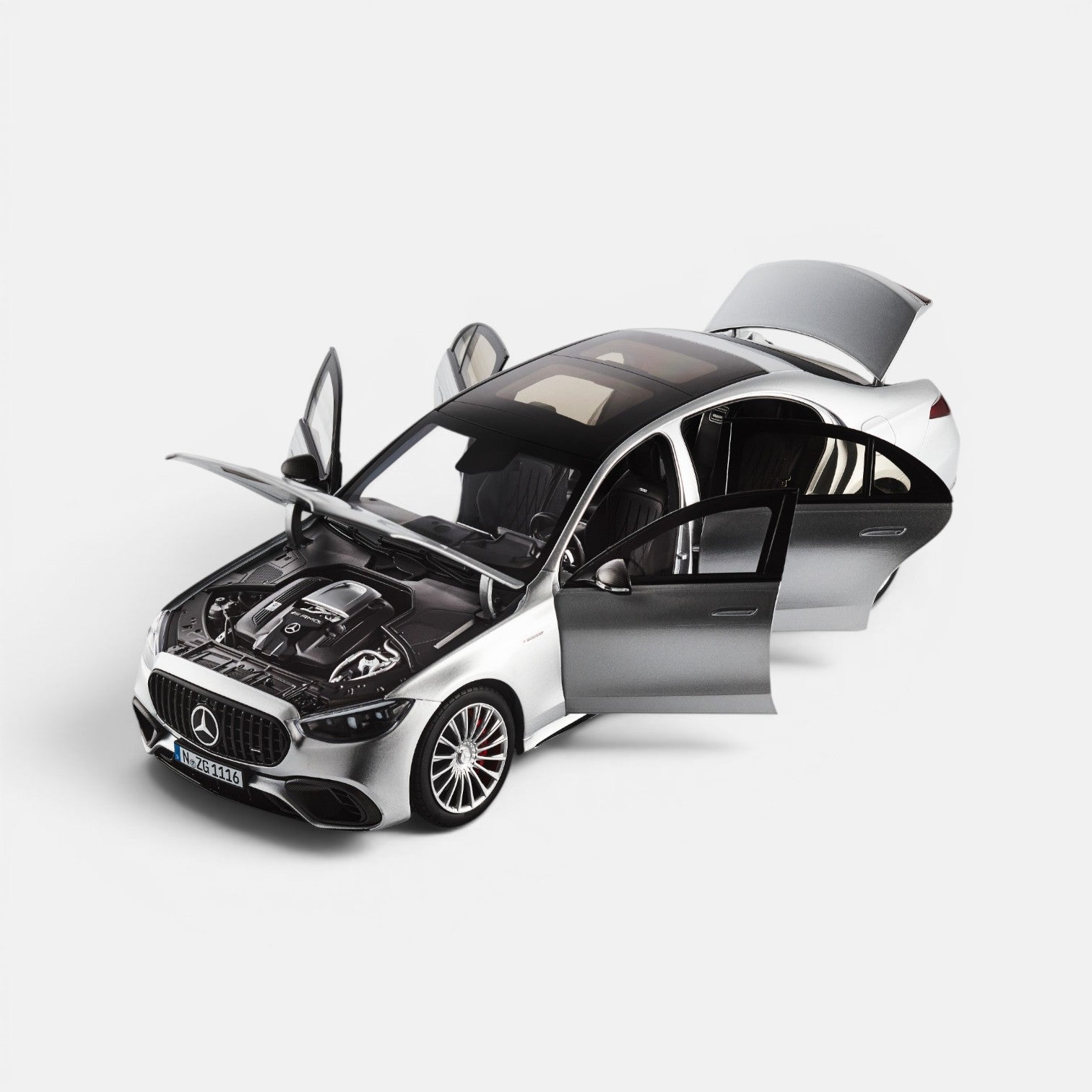 nzg-mercedes-amg-s-63-e-performance-modellauto-1-18-silber image 6