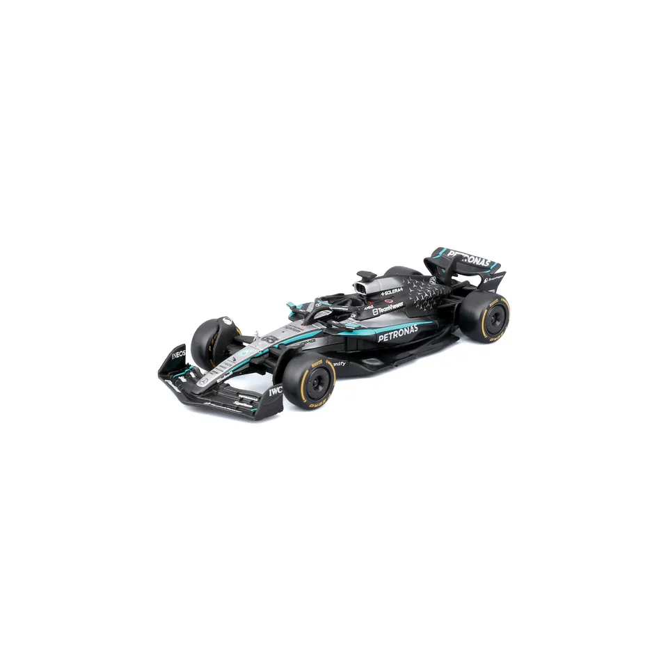 bburago-formula-1-mercedes-w16-63-russell-modellauto-1-43-silber image 1