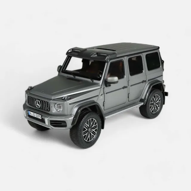 nzg-mercedes-amg-g-63-4x4-modellauto-1-18-platin-magno image 1