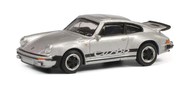 schuco-edition-porsche-911-3-0-turbo-modellauto-1-64-silber image 1