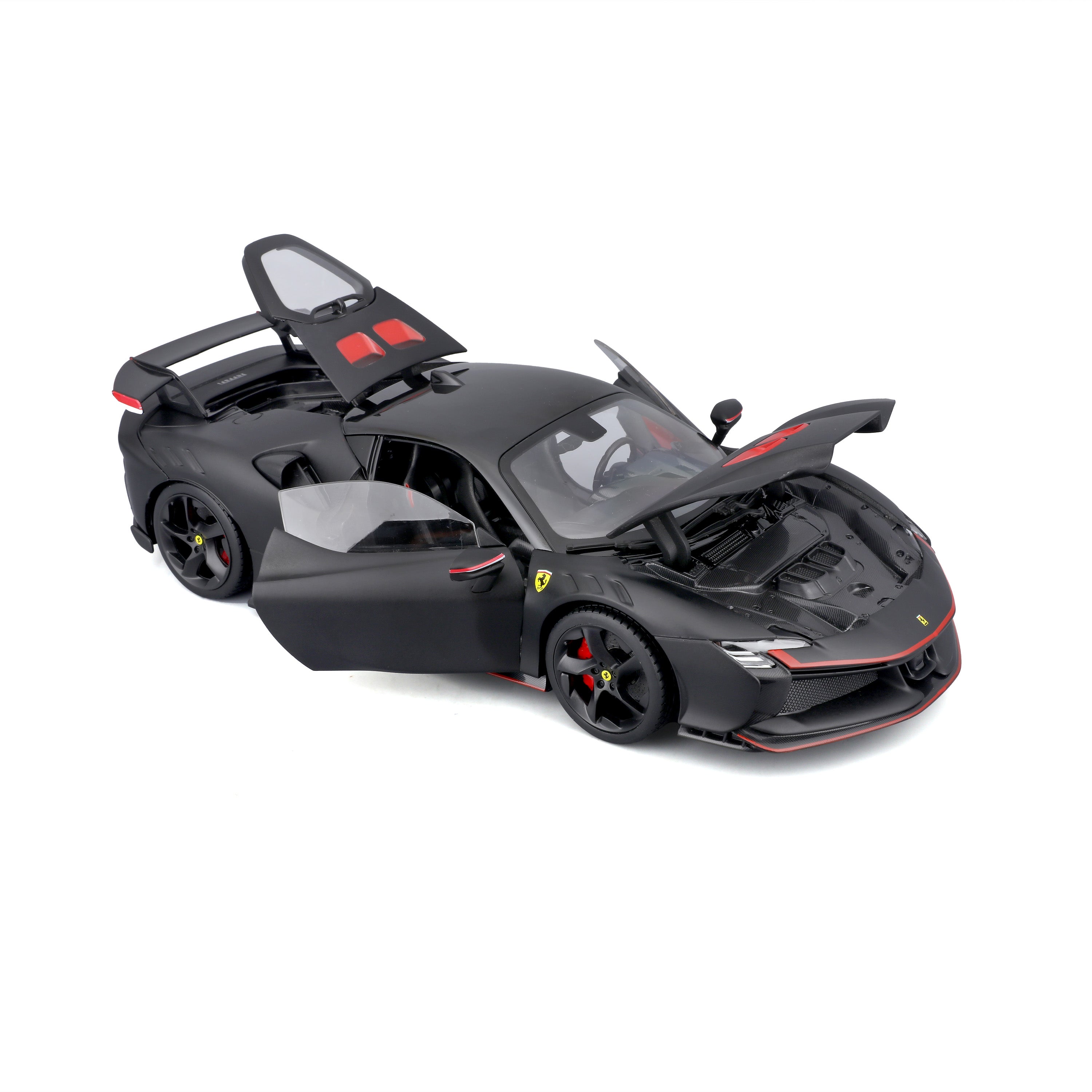 bburago-street-cars-ferrari-sf90xx-modellauto-1-18-schwarz-matt image 6