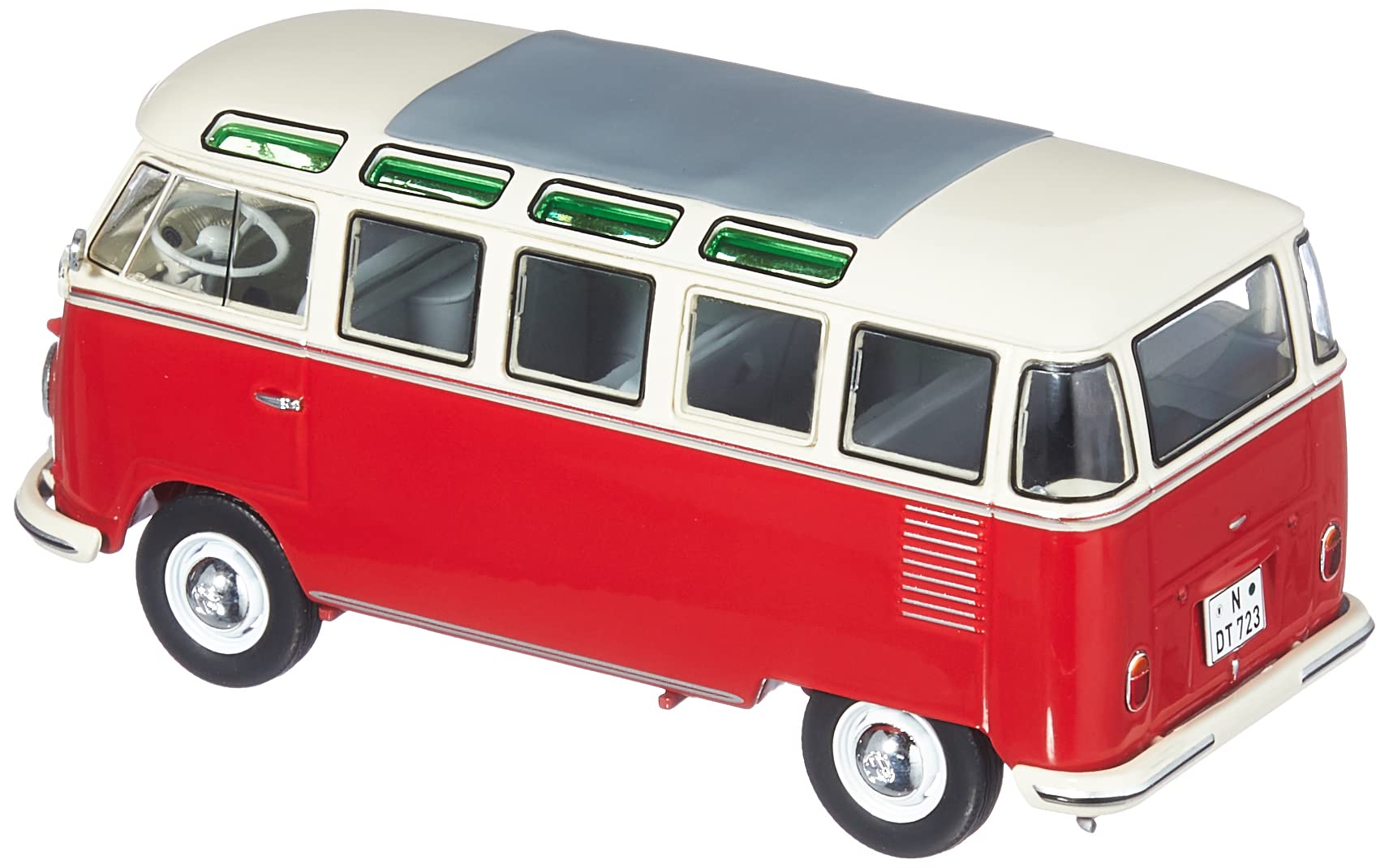 schuco-vw-t1-samba-modellauto-1-32-rot-beige-bulli image 2