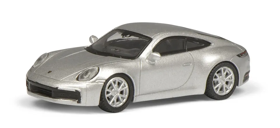schuco-edition-porsche-911-carrera-s-coup-992-modellauto-1-87-silber image 1