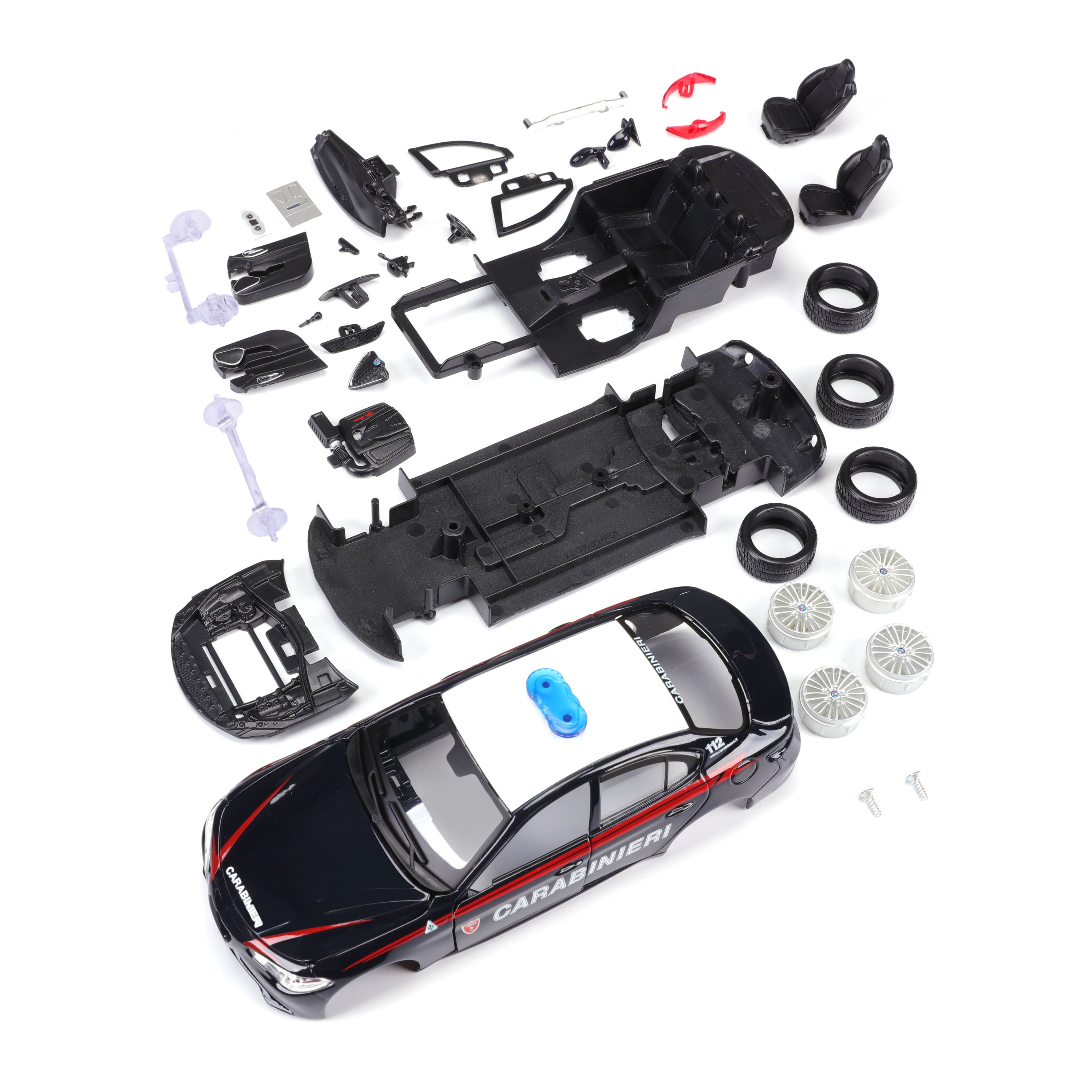 bburago-model-kit-alfa-romeo-giulia-carabinieri-1-24-modellbausatz-polizei image 6