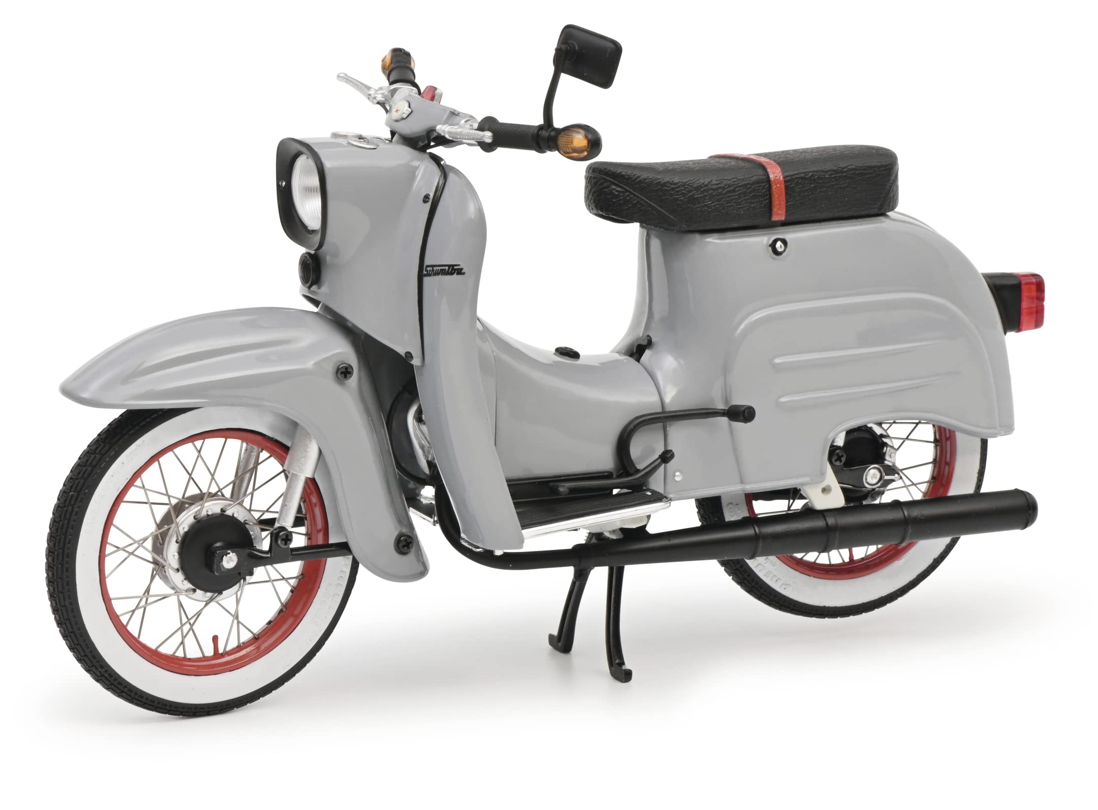 schuco-edition-simson-schwalbe-custom-iii-moped-1-10-grau-rot image 1