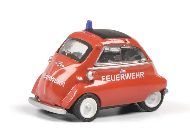 schuco-bmw-isetta-feuerwehr-modellauto-1-87-rot-wei image 1