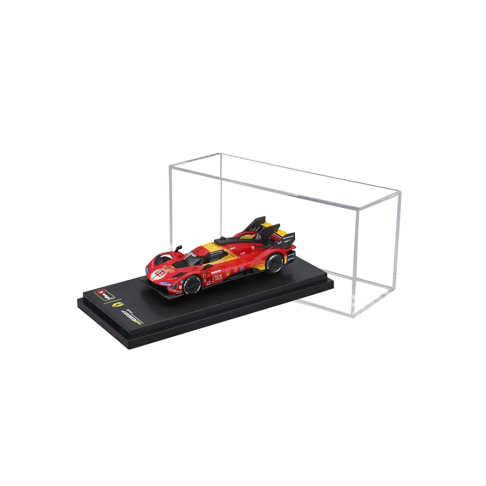 bburago-racing-ferrari-499p-51-modellauto-1-64-mit-vitrine image 1