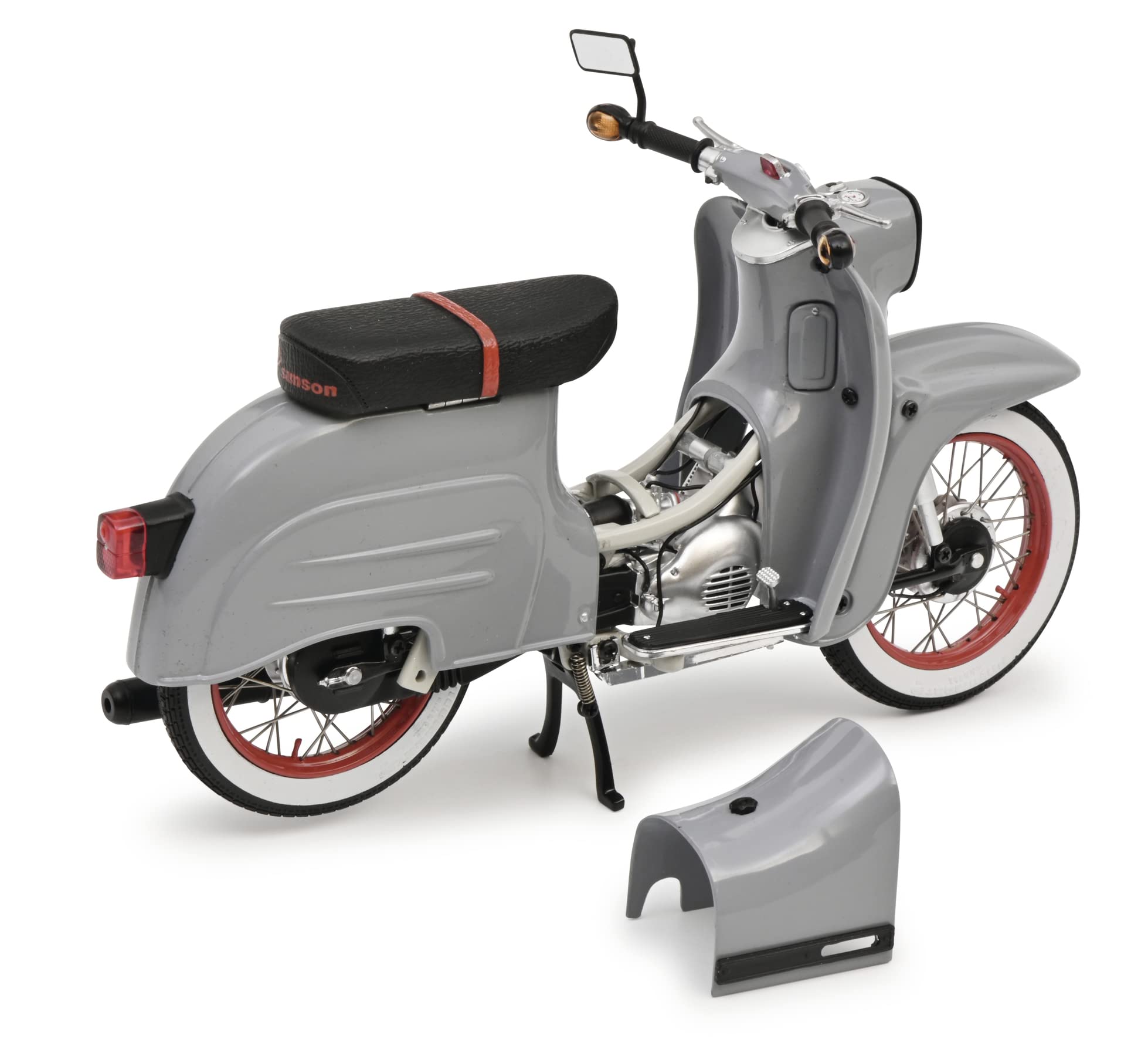 schuco-edition-simson-schwalbe-custom-iii-moped-1-10-grau-rot image 3