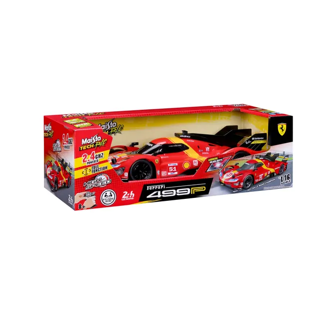 bburago-racing-ferrari-499p-51-modellauto-1-16-rc-rot-le-mans image 1