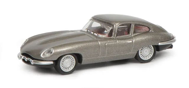 schuco-jaguar-e-type-modellauto-1-87-grau-metallic-coup image 1