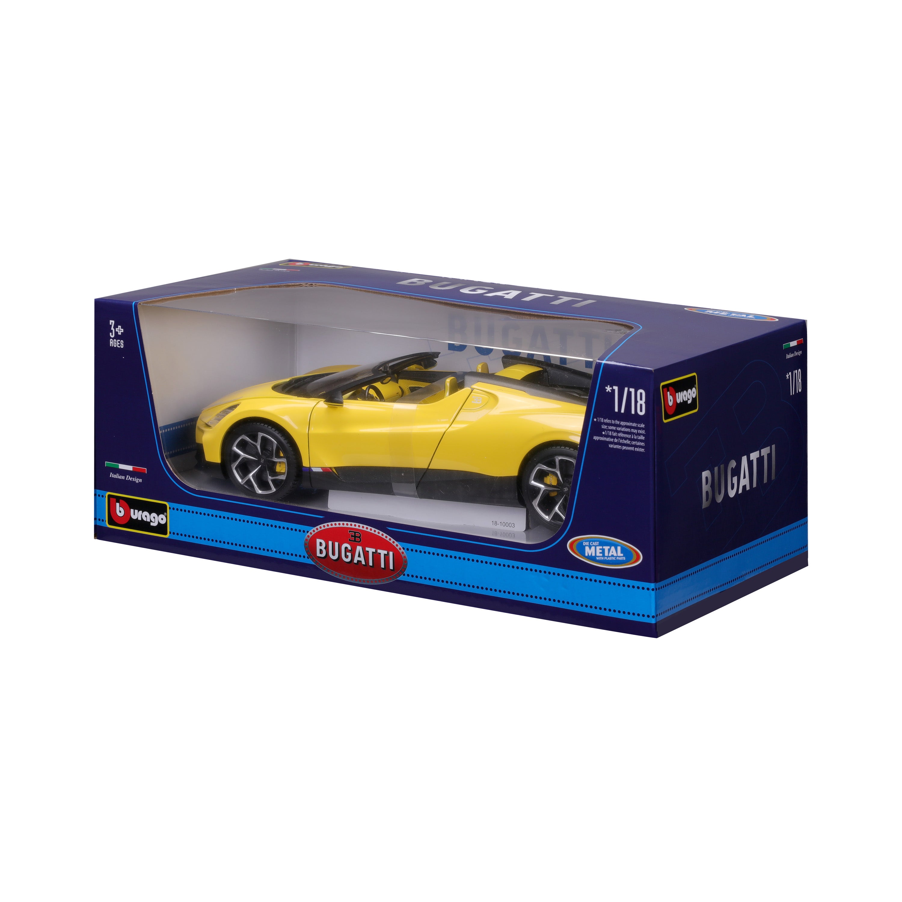 bburago-street-cars-bugatti-mistral-modellauto-1-18-gelb image 8