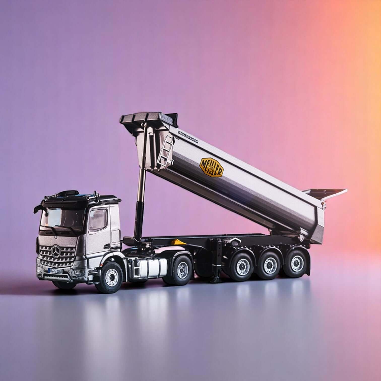 nzg-mercedes-benz-arocs-meiller-kipper-modell-1-50-grau image 1