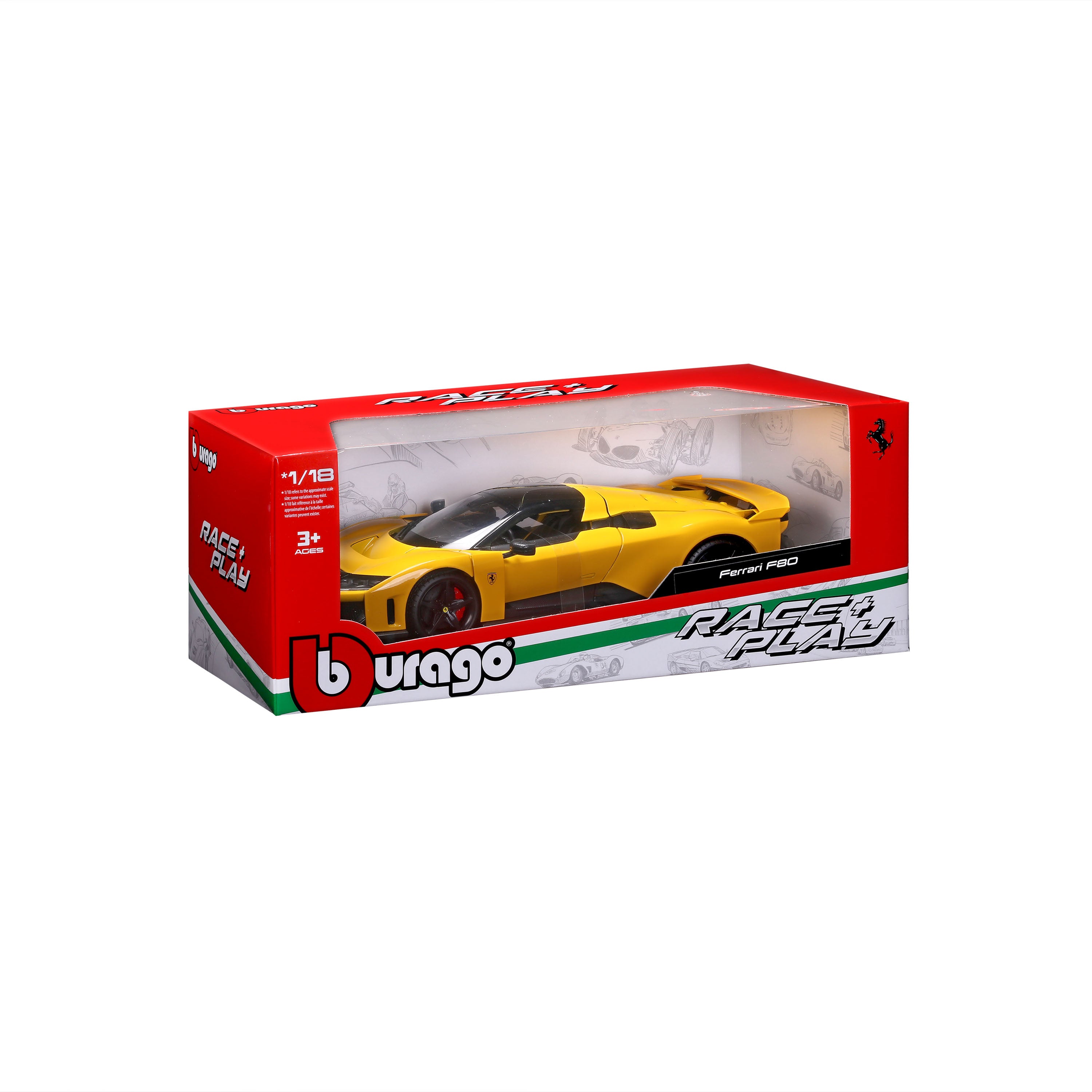 bburago-street-cars-ferrari-f80-modellauto-1-18-giallo-modena image 2