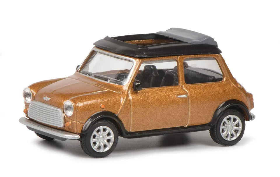schuco-mini-cooper-faltdach-modellauto-1-64-braun-metallic image 1