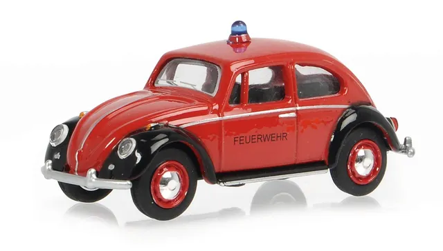 schuco-edition-vw-k-fer-feuerwehr-modellauto-1-64-rot image 1