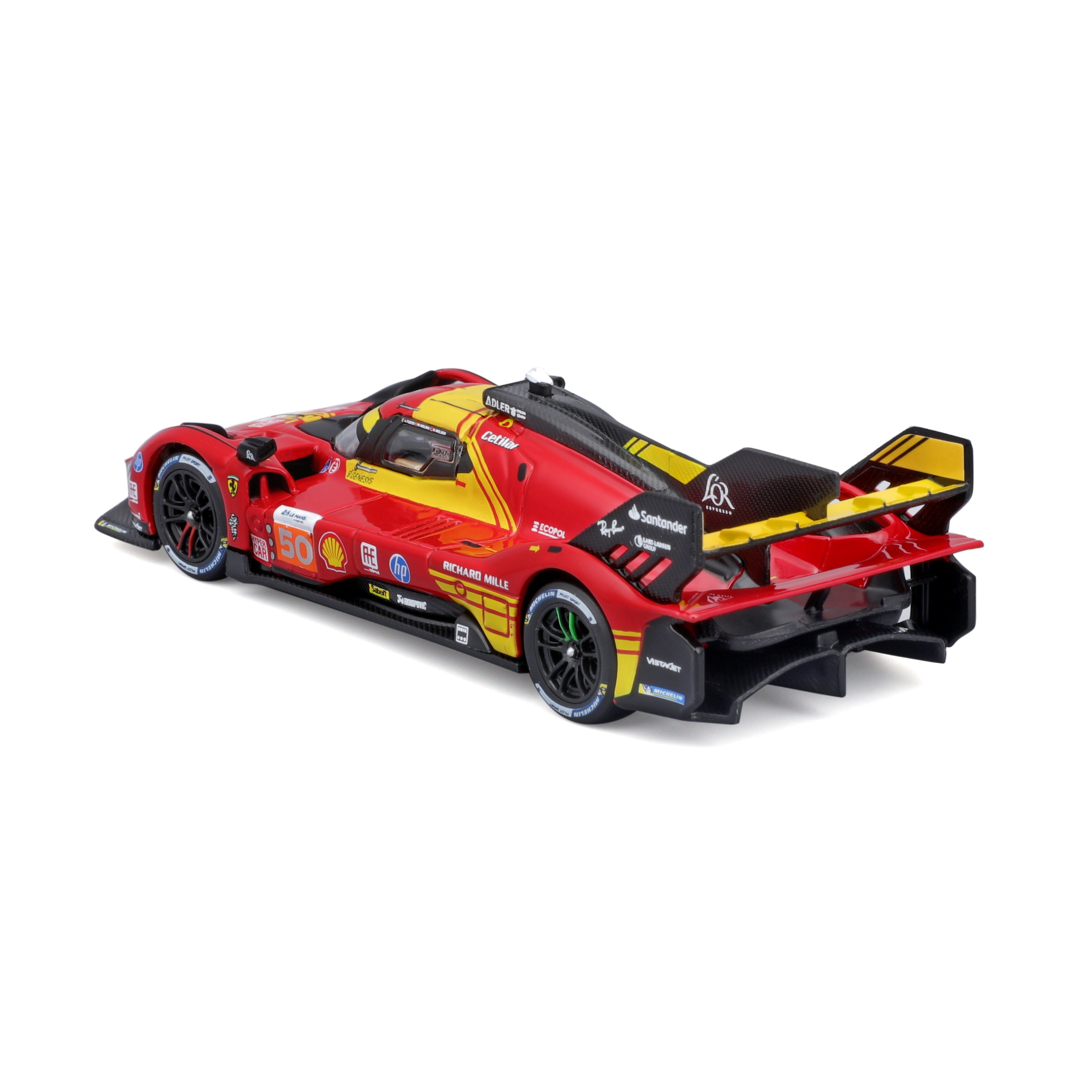 bburago-racing-ferrari-499p-50-modellauto-1-43-mit-vitrine image 3
