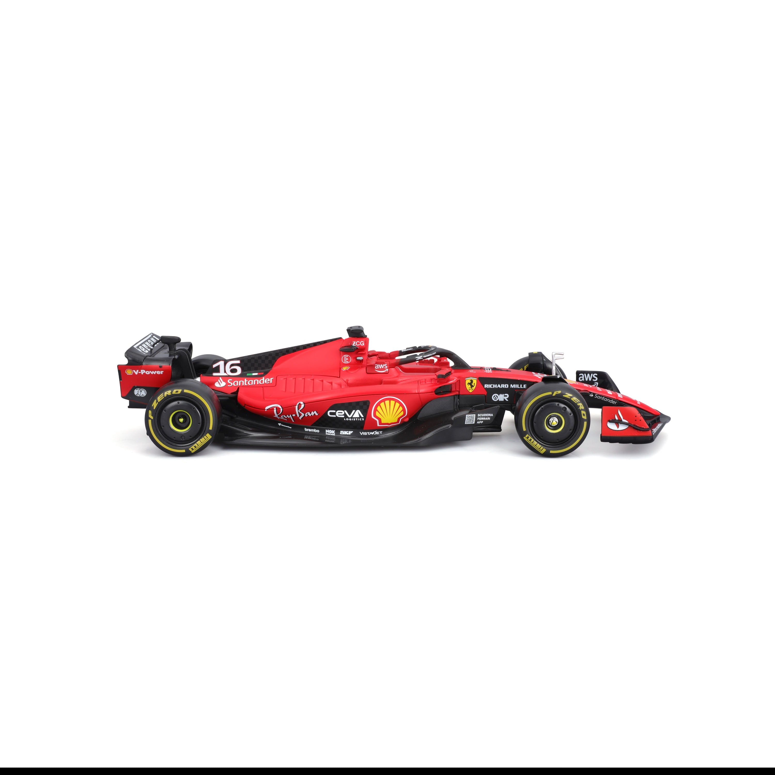 bburago-formula-1-ferrari-sf-23-leclerc-1-24-modellauto-mit-fahrer image 4