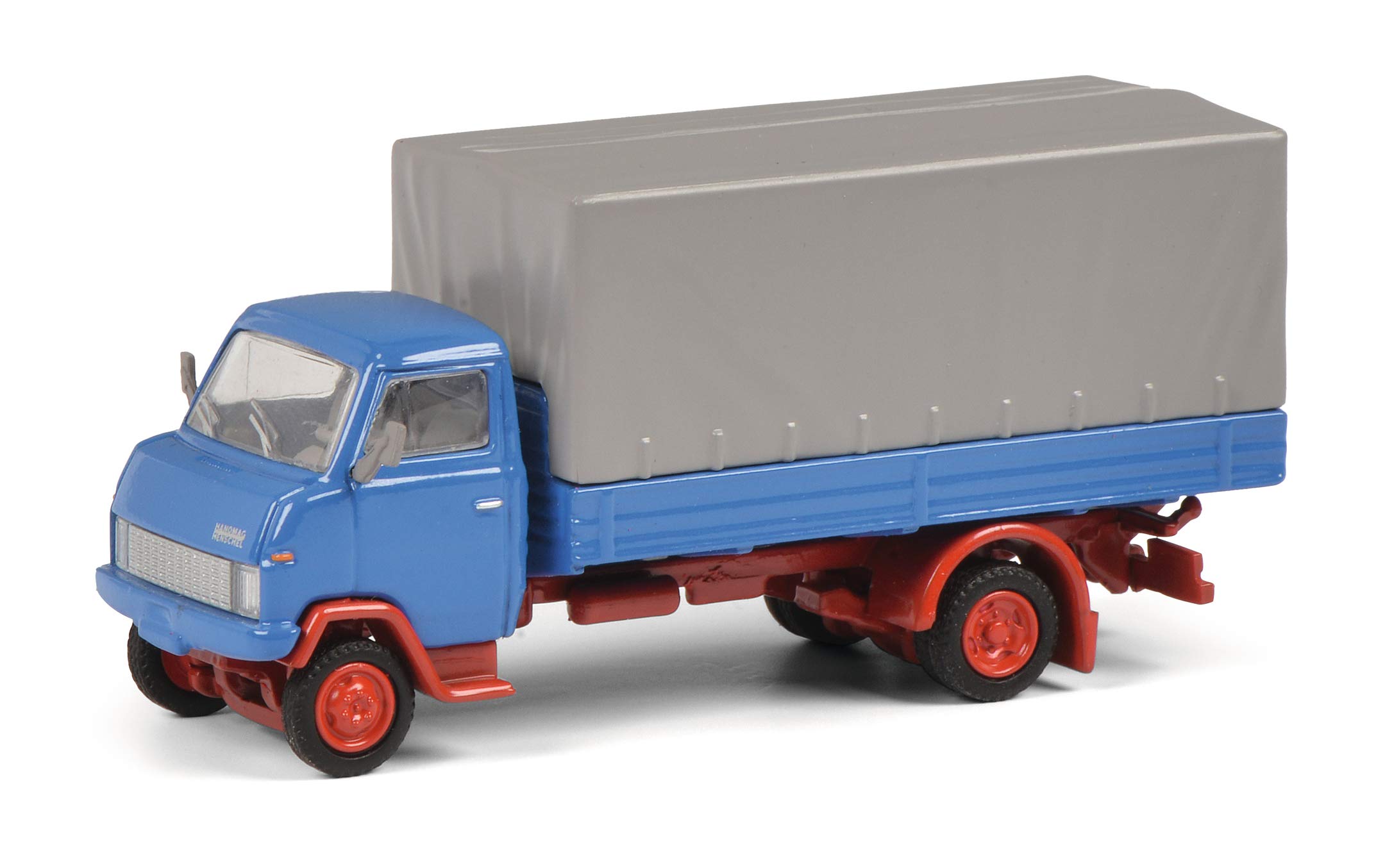 schuco-edition-hanomag-f55-modellauto-1-87-blau-rot image 1