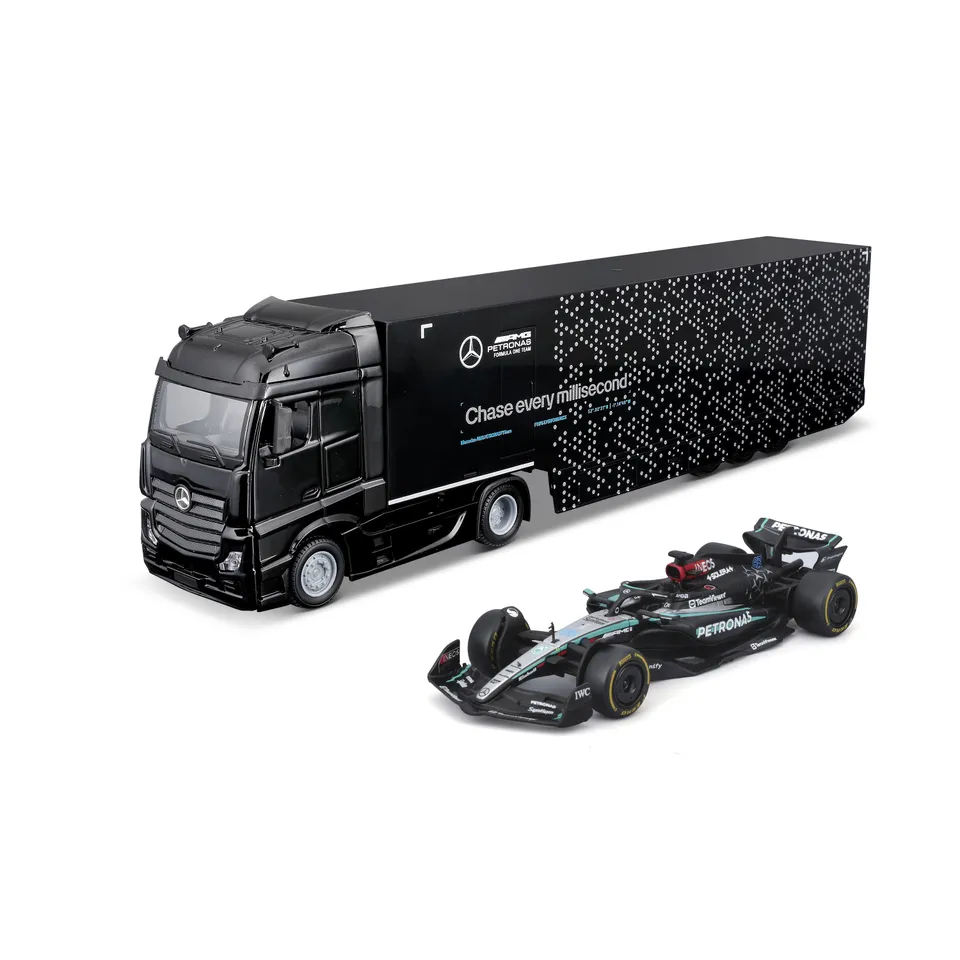 bburago-formula-1-mercedes-w15-truck-modellauto-1-43-nr-63 image 1