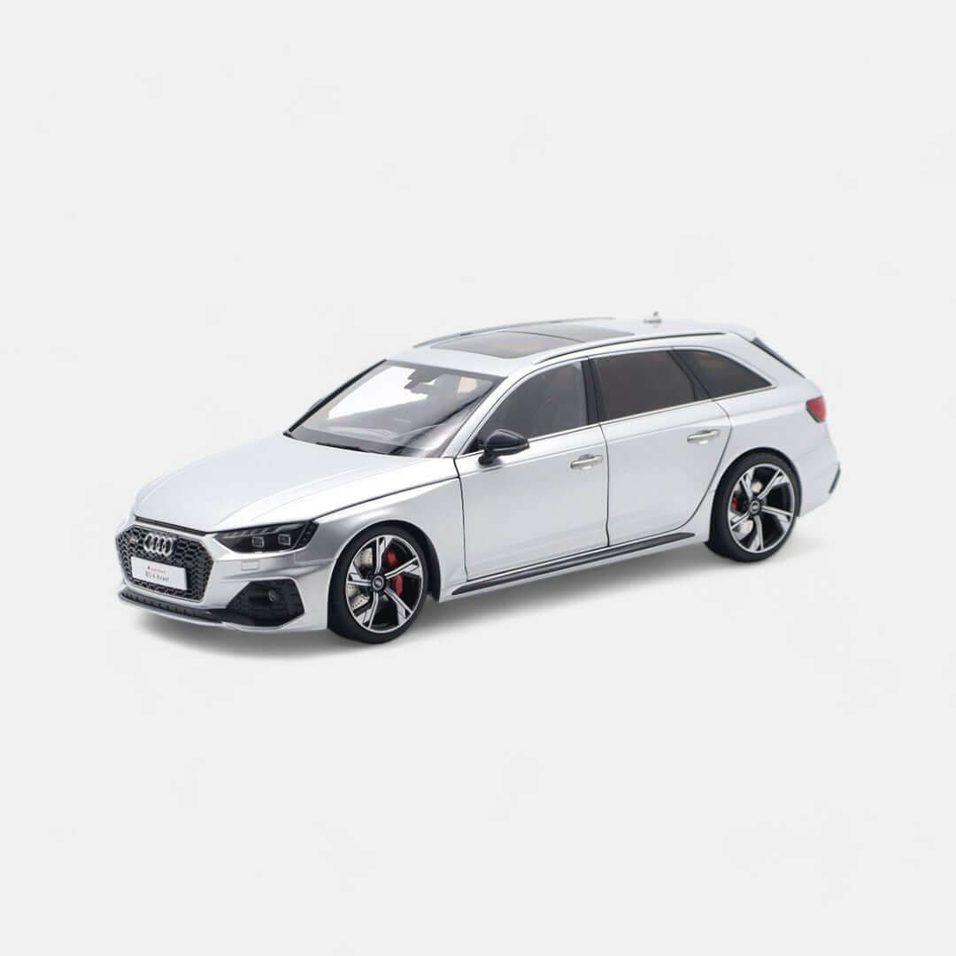 nzg-audi-rs4-avant-2020-modellauto-1-18-silber-mit-lenkung image 1