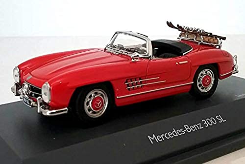 schuco-edition-mercedes-300sl-skiurlaub-modellauto-1-43-rot image 6