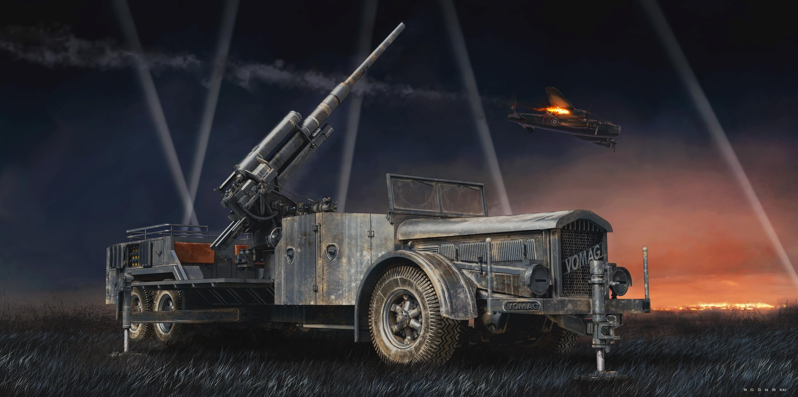 das-werk-dw35024-8-8cm-flak-auf-vomag-bausatz-1-35 image 2