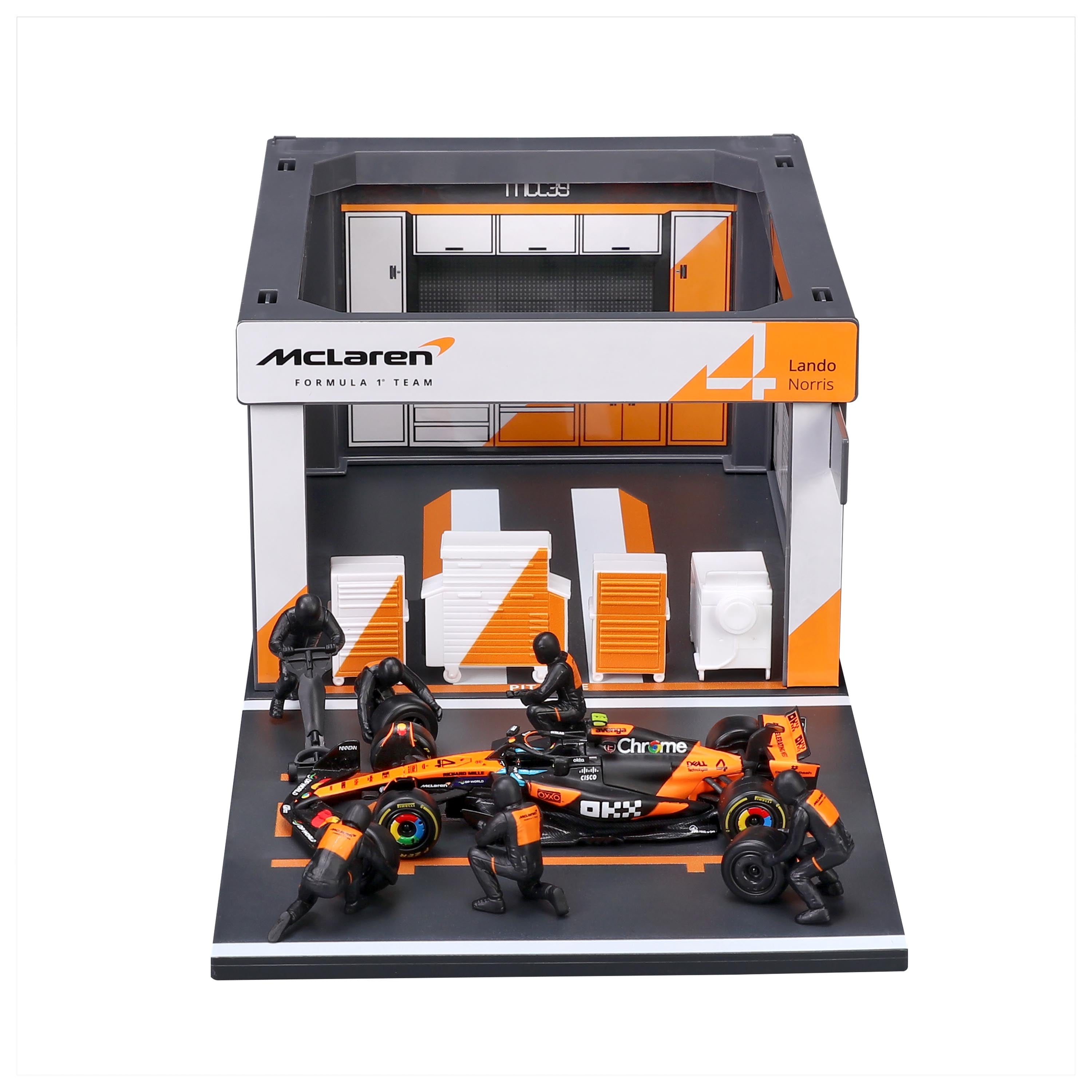 bburago-formula-1-mclaren-mcl39-modellauto-1-43-pit-stop-norris image 3