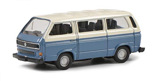 schuco-edition-vw-t3a-bus-l-modellauto-1-87-blau-wei image 3