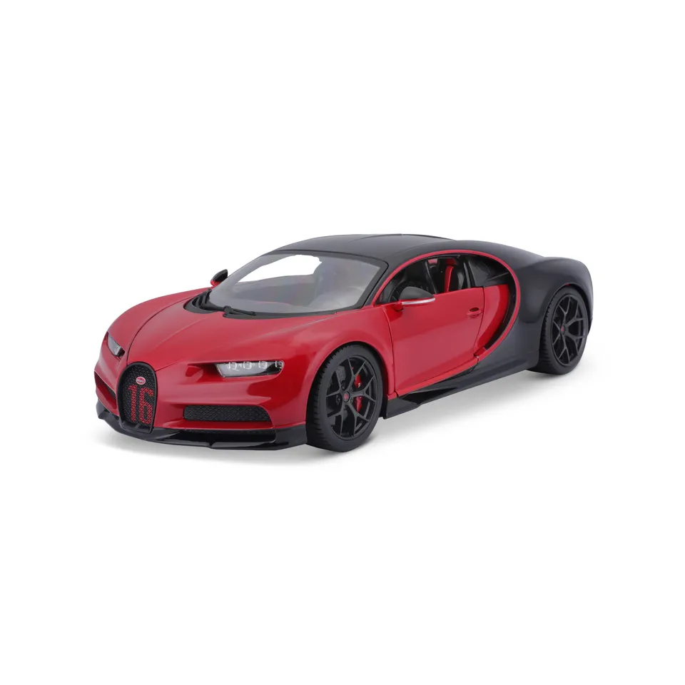 bburago-street-bugatti-chiron-sport-modellauto-1-18-rot-schwarz image 1