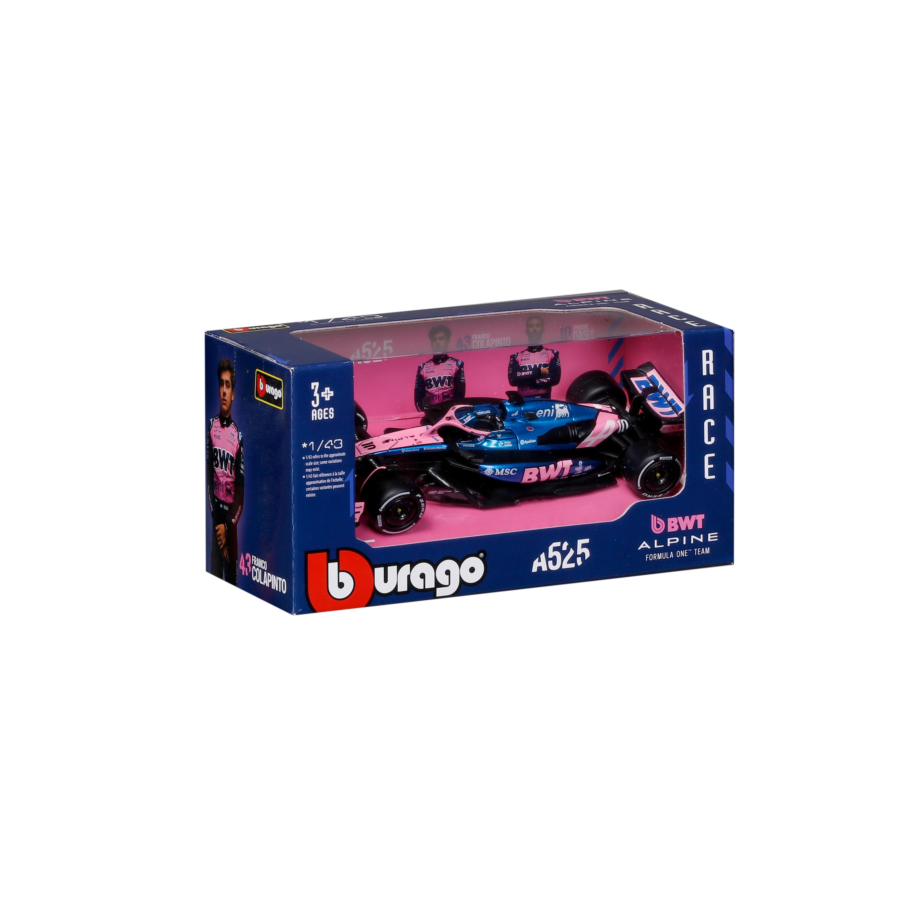 bburago-formula-1-alpine-a525-10-gasly-modellauto-1-43-blau-pink image 2