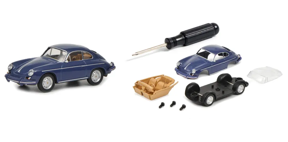 schuco-classic-porsche-356-bausatz-1-64-dunkelblau-metall-kit image 1