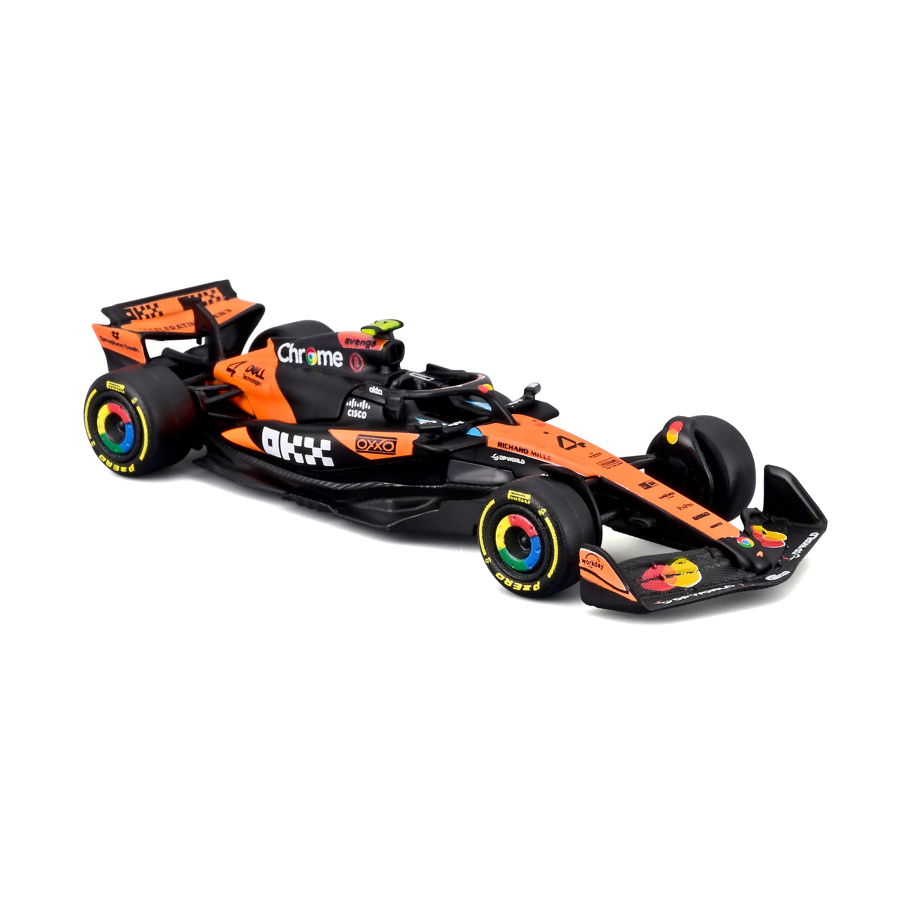 bburago-formula-1-mclaren-mcl39-4-norris-modellauto-1-64-mit-vitrine image 6