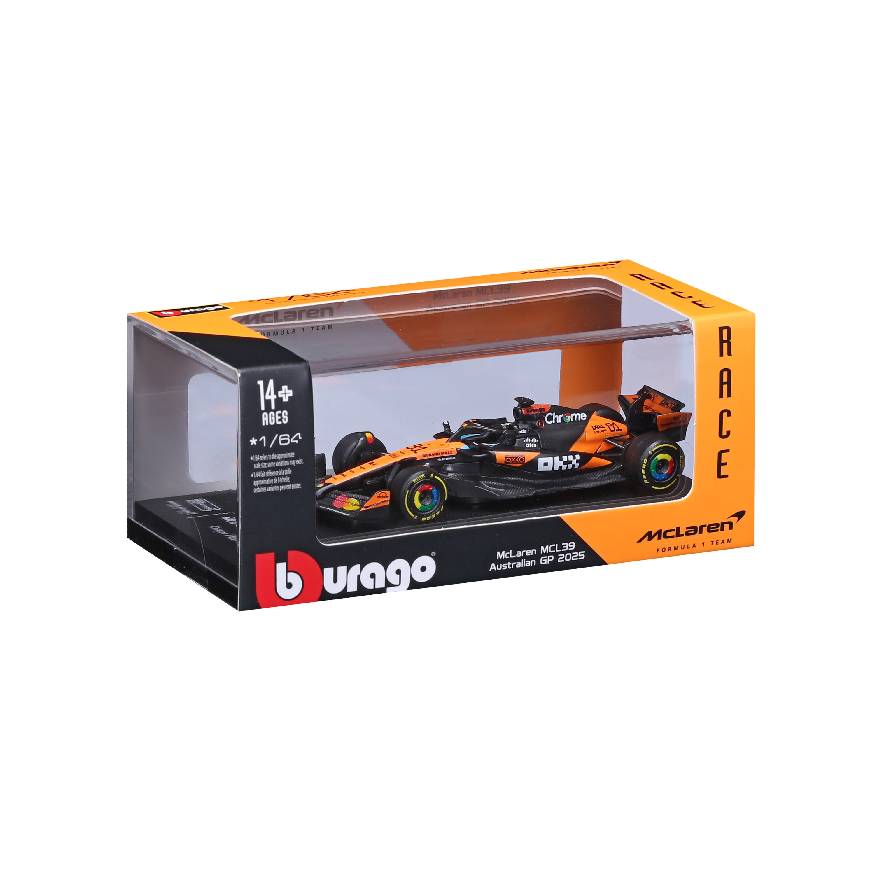 bburago-mclaren-mcl39-81-piastri-modellauto-1-64-papaya image 2