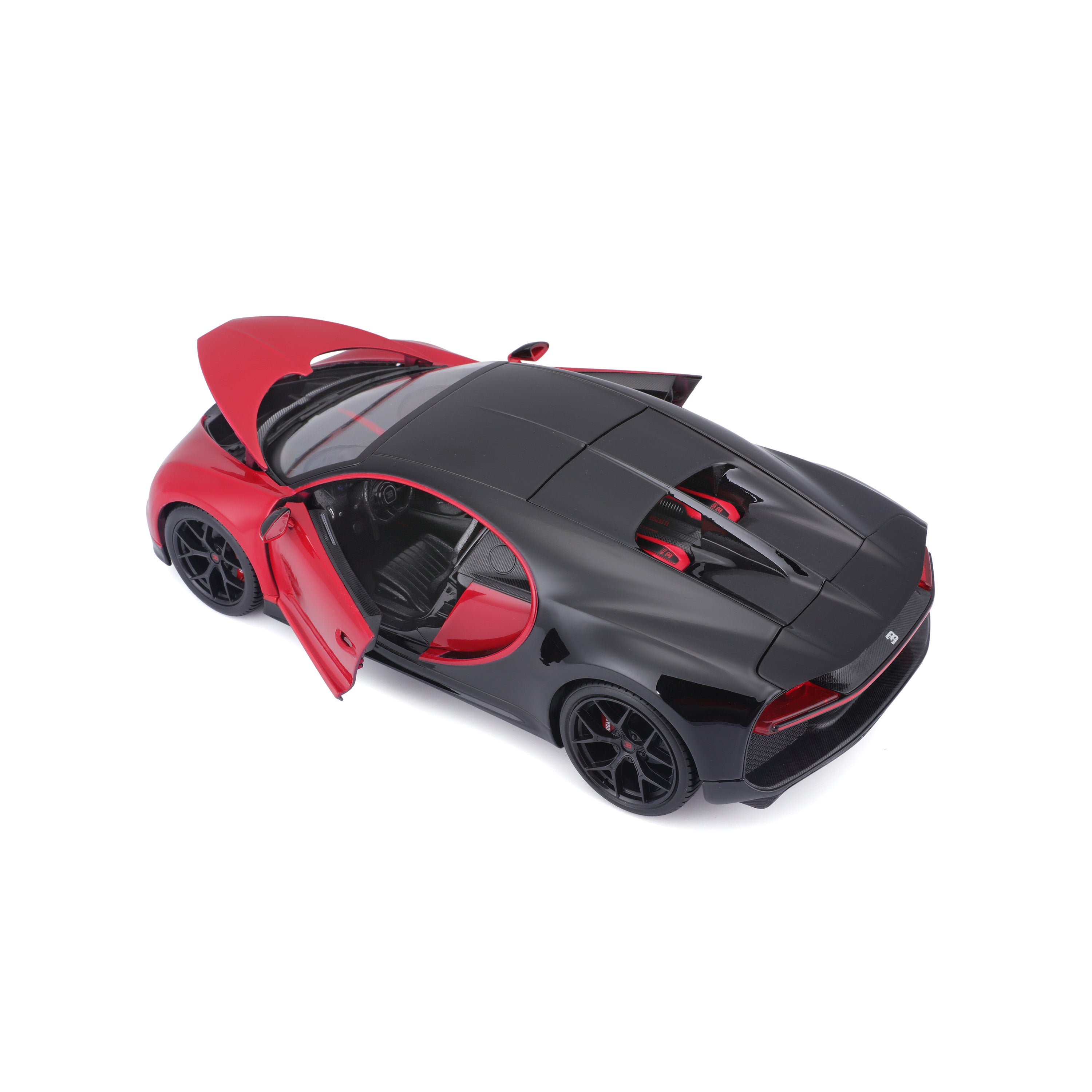 bburago-street-bugatti-chiron-sport-modellauto-1-18-rot-schwarz image 4