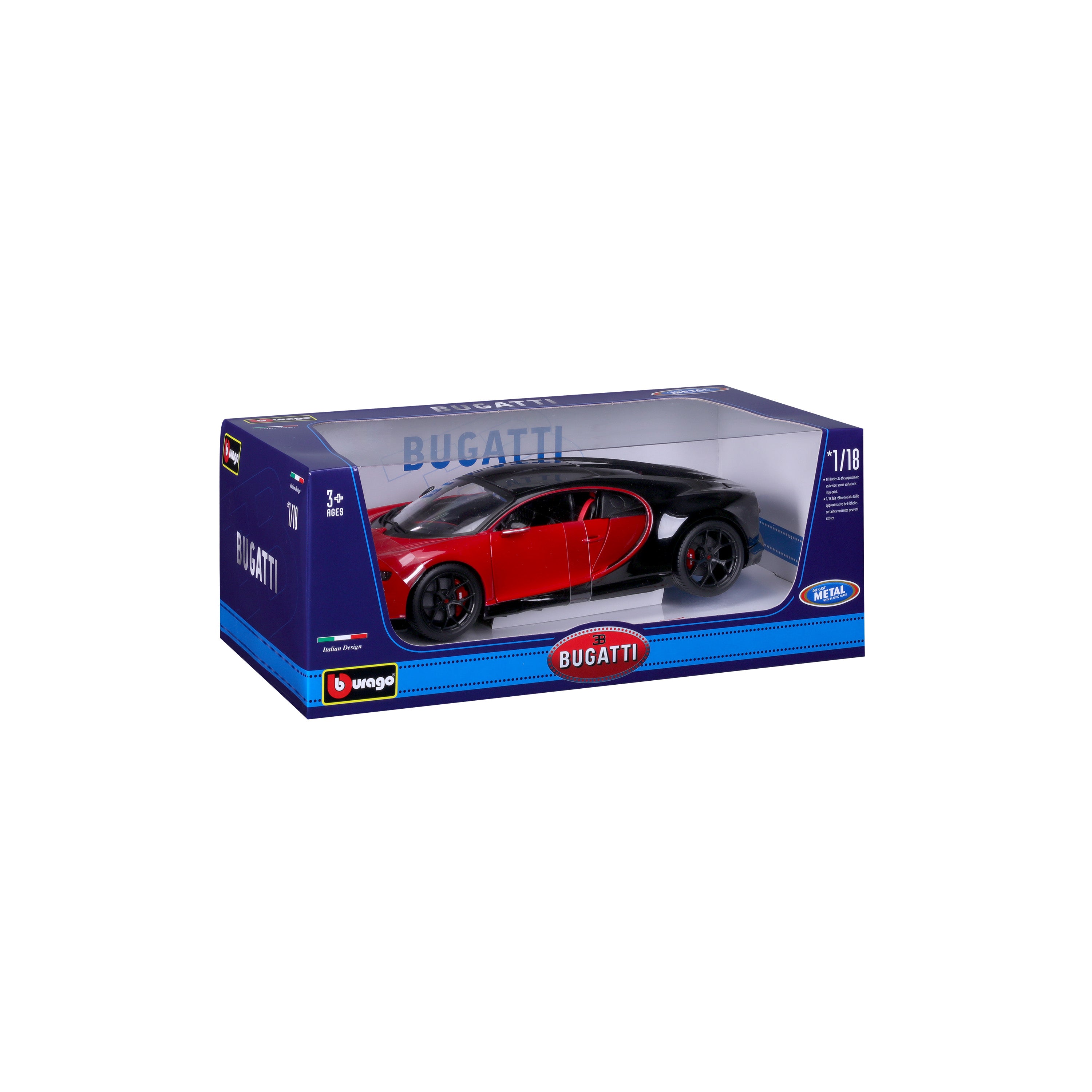 bburago-street-bugatti-chiron-sport-modellauto-1-18-rot-schwarz image 2