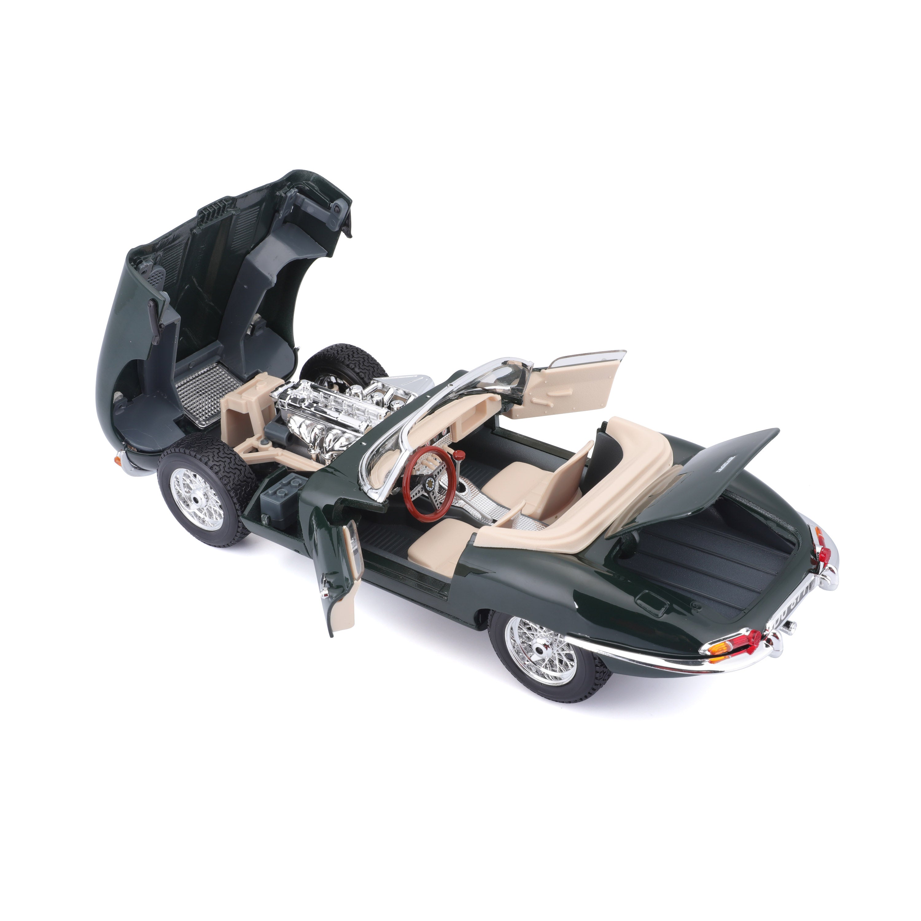 bburago-street-cars-jaguar-e-type-cabriolet-1-18-modellauto-gr-n image 5