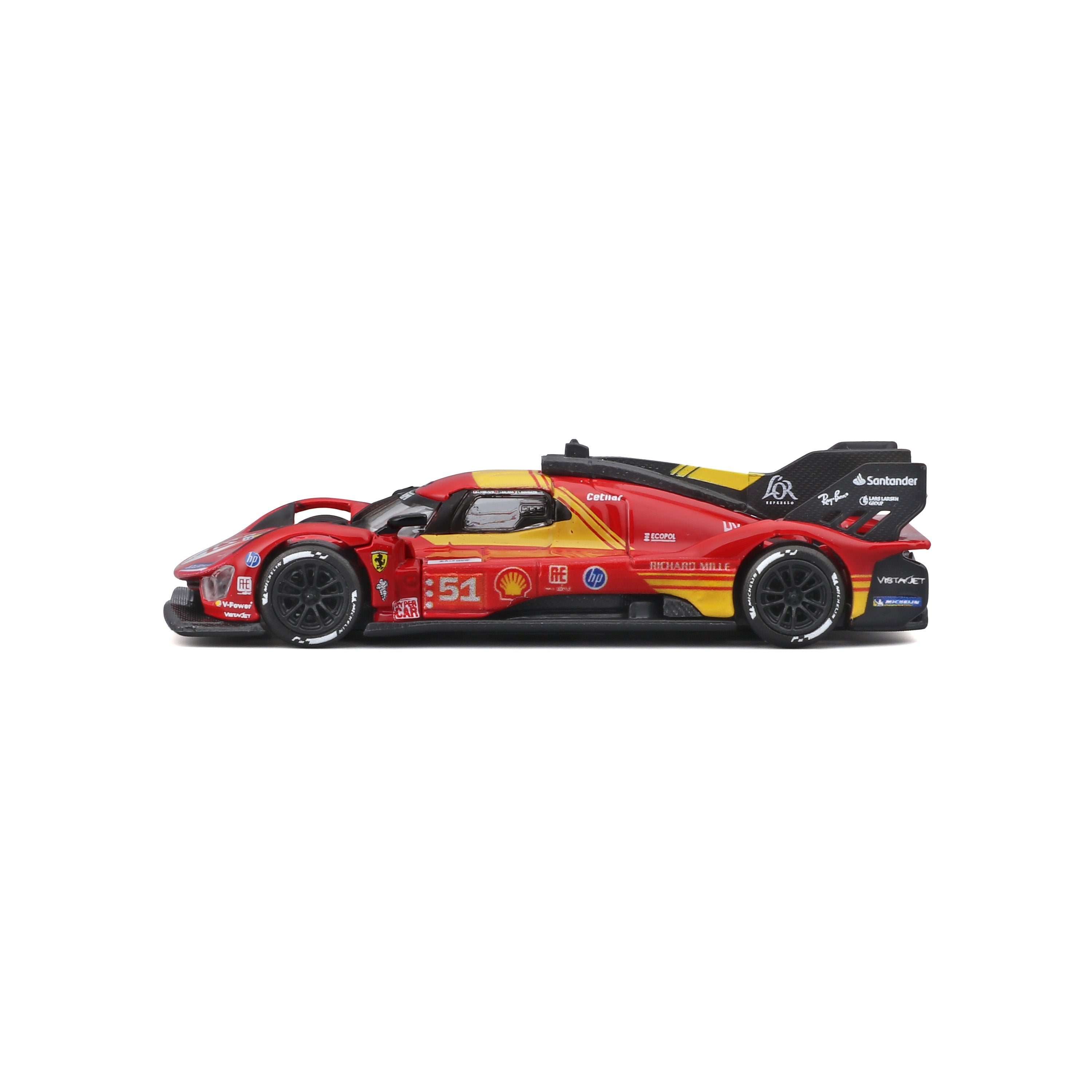 bburago-racing-ferrari-499p-51-modellauto-1-64-mit-vitrine image 8