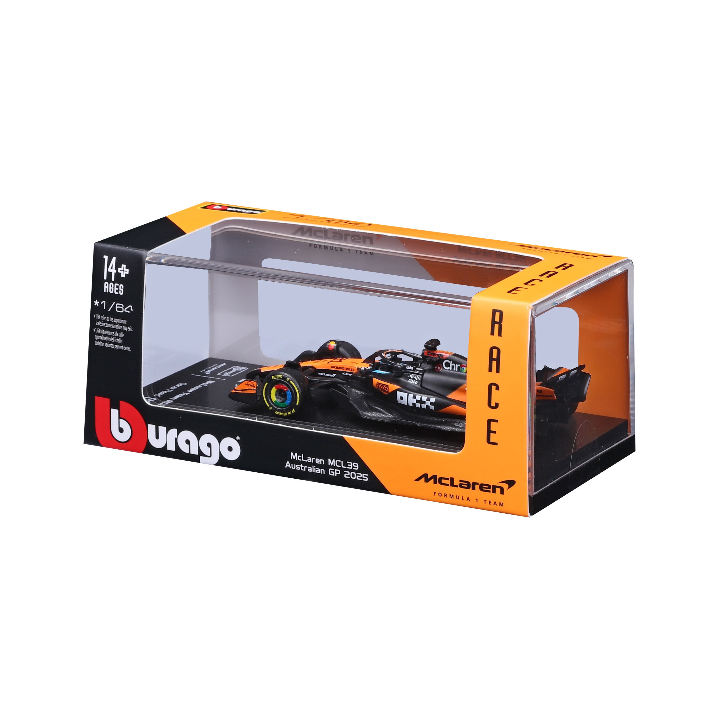 bburago-mclaren-mcl39-81-piastri-modellauto-1-64-papaya image 8
