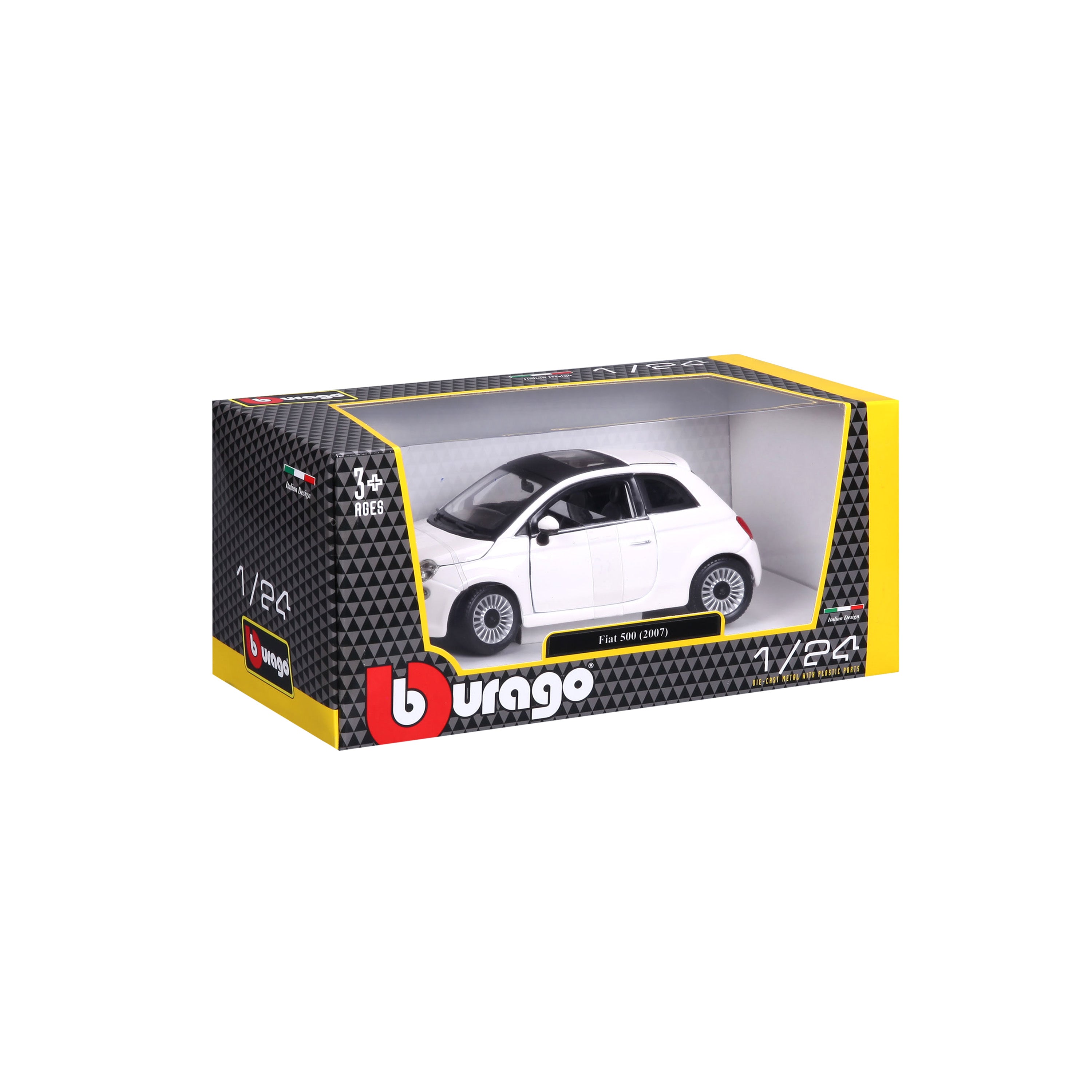bburago-street-cars-fiat-500-2007-modellauto-1-24-wei image 2