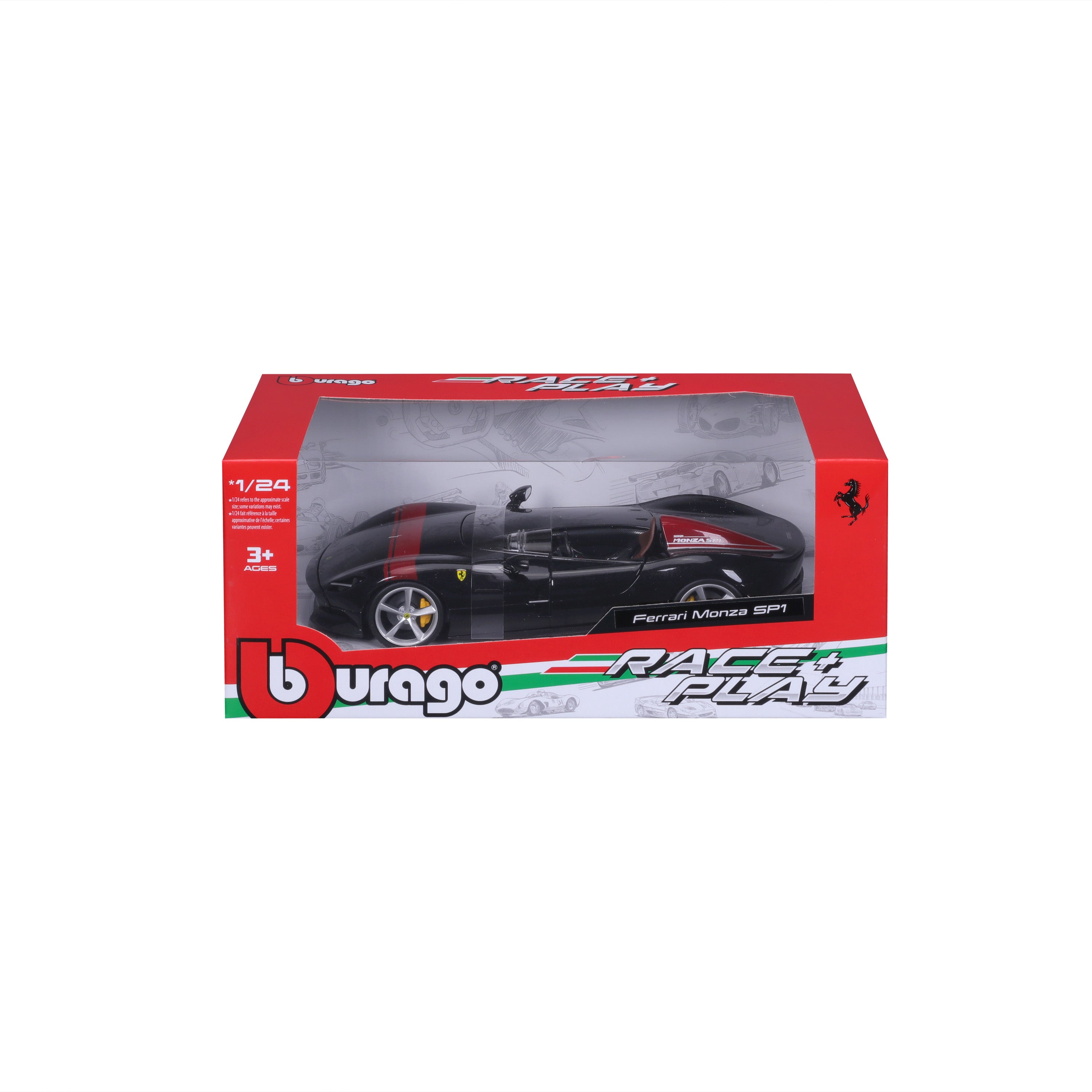 bburago-street-cars-ferrari-monza-sp1-modellauto-1-24-schwarz image 2