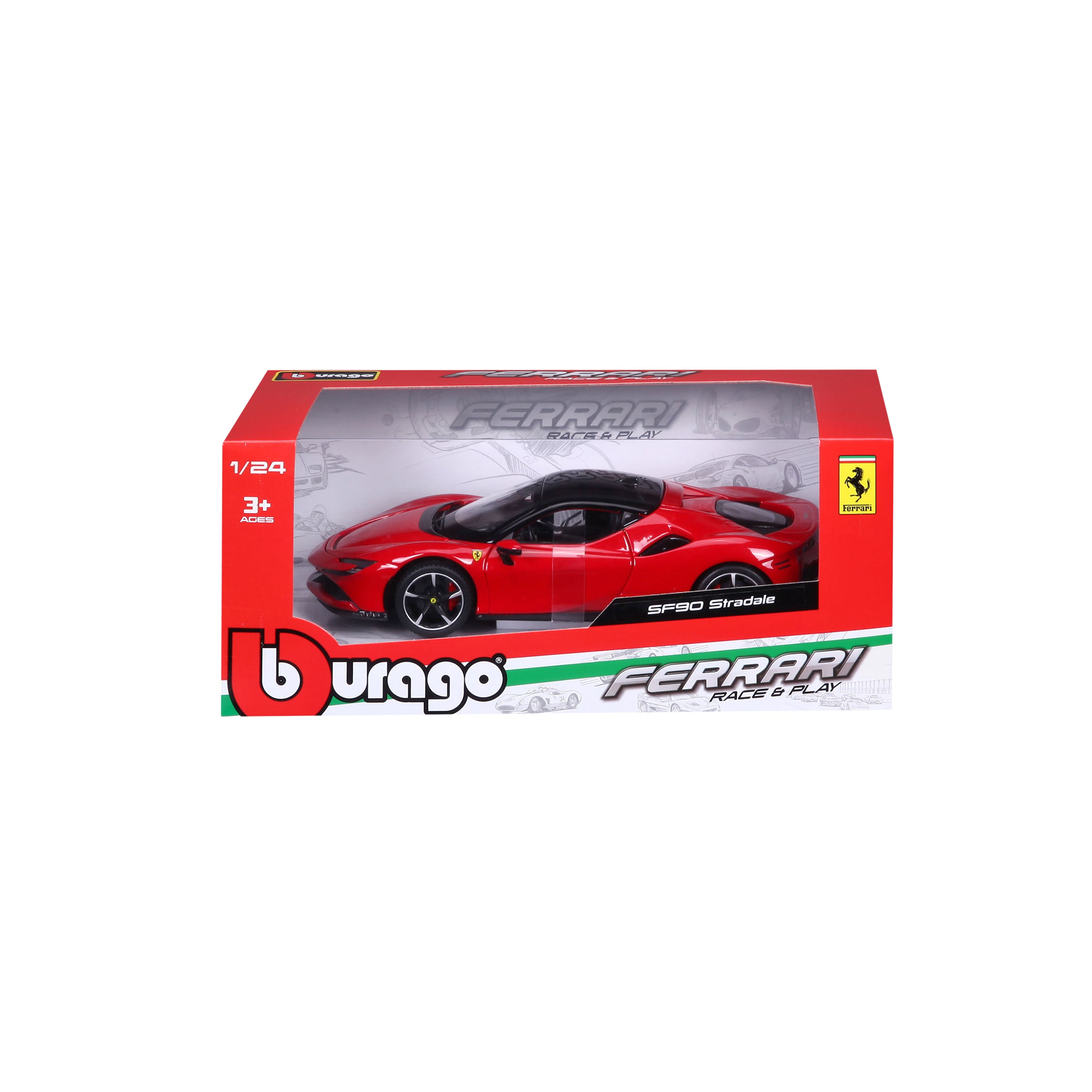 bburago-street-cars-ferrari-sf90-stradale-modellauto-1-24-rot image 2