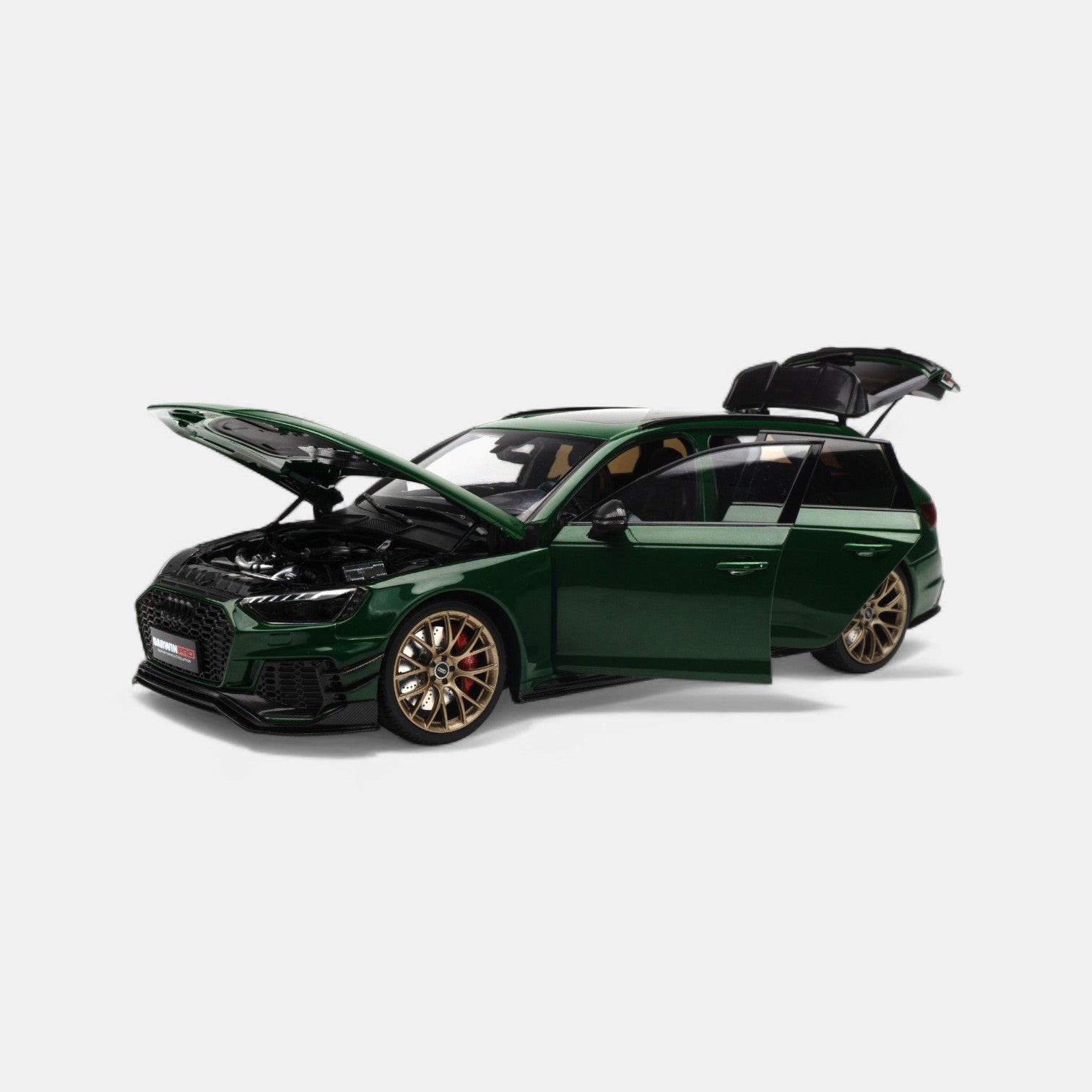 nzg-cars-audi-rs4-darwin-modellauto-1-18-gr-n-metallic image 3