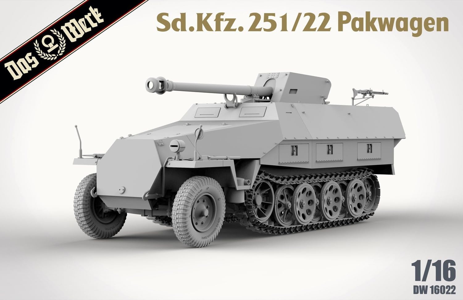 das-werk-dw16022-sd-kfz-251-22-ausf-d-modellbausatz-1-16-pakwagen image 2