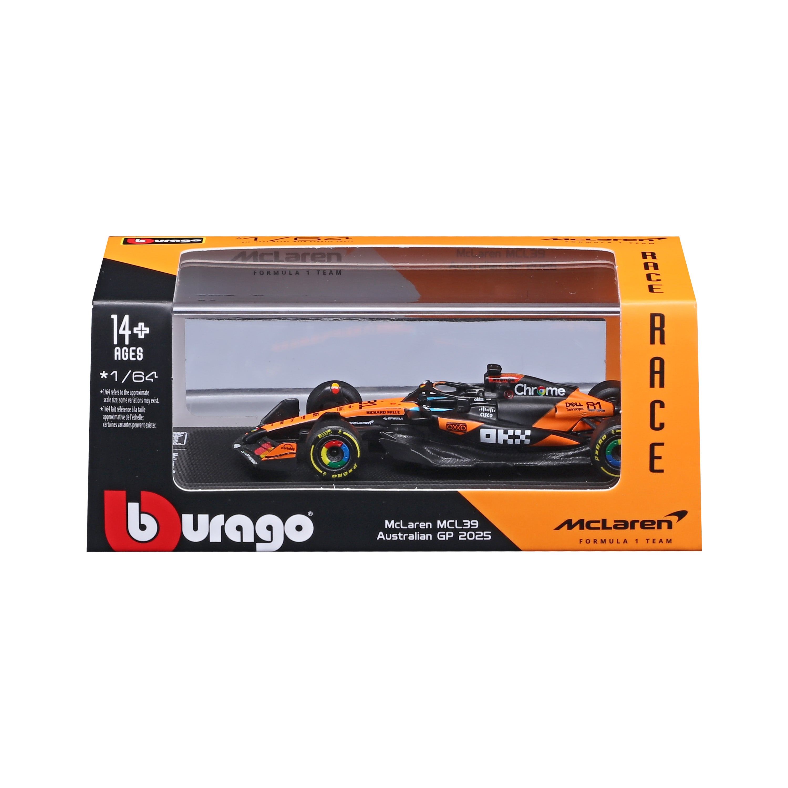 bburago-mclaren-mcl39-81-piastri-modellauto-1-64-papaya image 7
