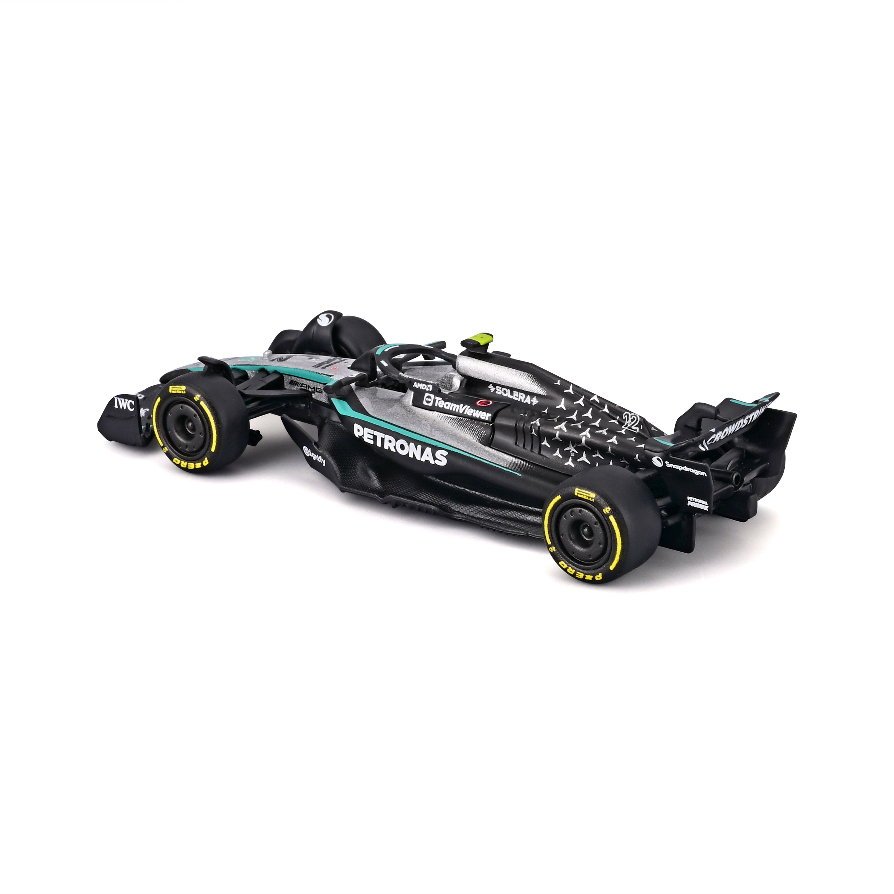 bburago-formula-1-mercedes-amg-w16-antonelli-modellauto-1-64-mit-vitrine image 5