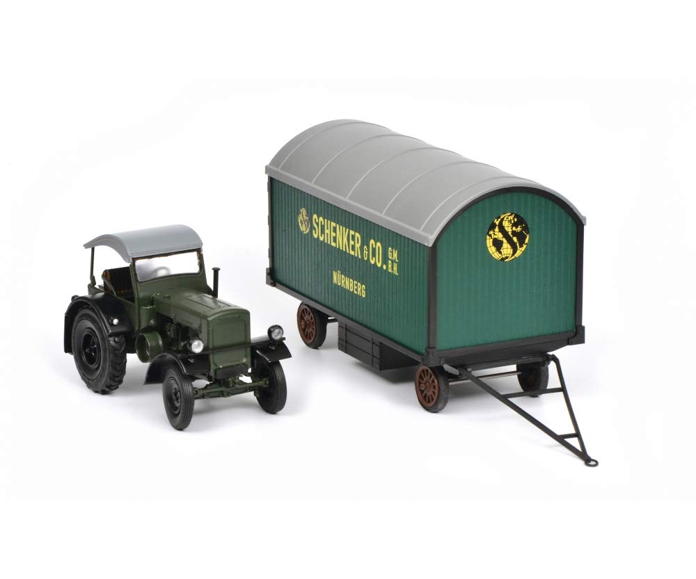 schuco-edition-deutz-f3-schenker-traktor-mit-anh-nger-1-32-gr-n image 3