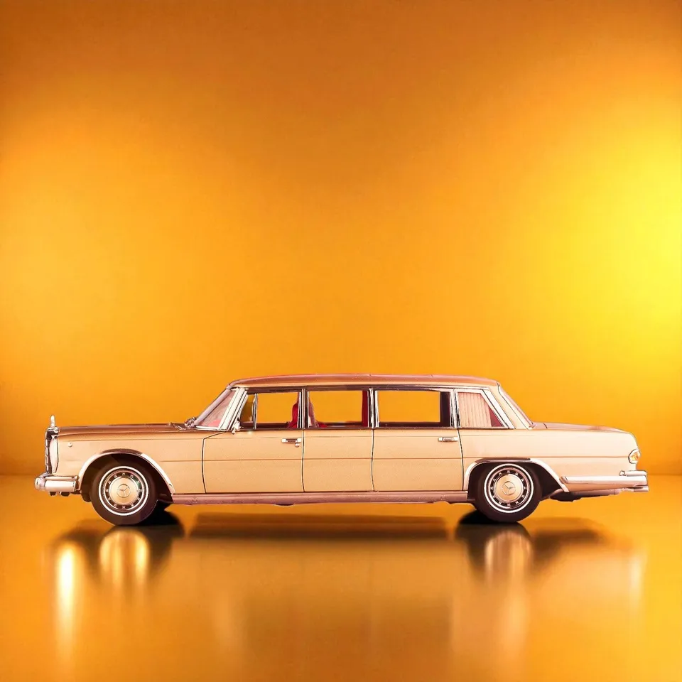 mercedes-benz-600-pullman-modellauto-1-18-champagner-koffer image 1