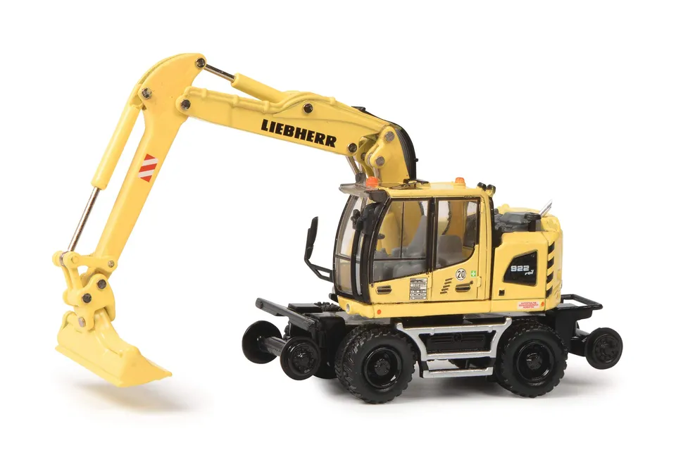schuco-edition-liebherr-a-922-rail-modellauto-1-87-gelb image 1