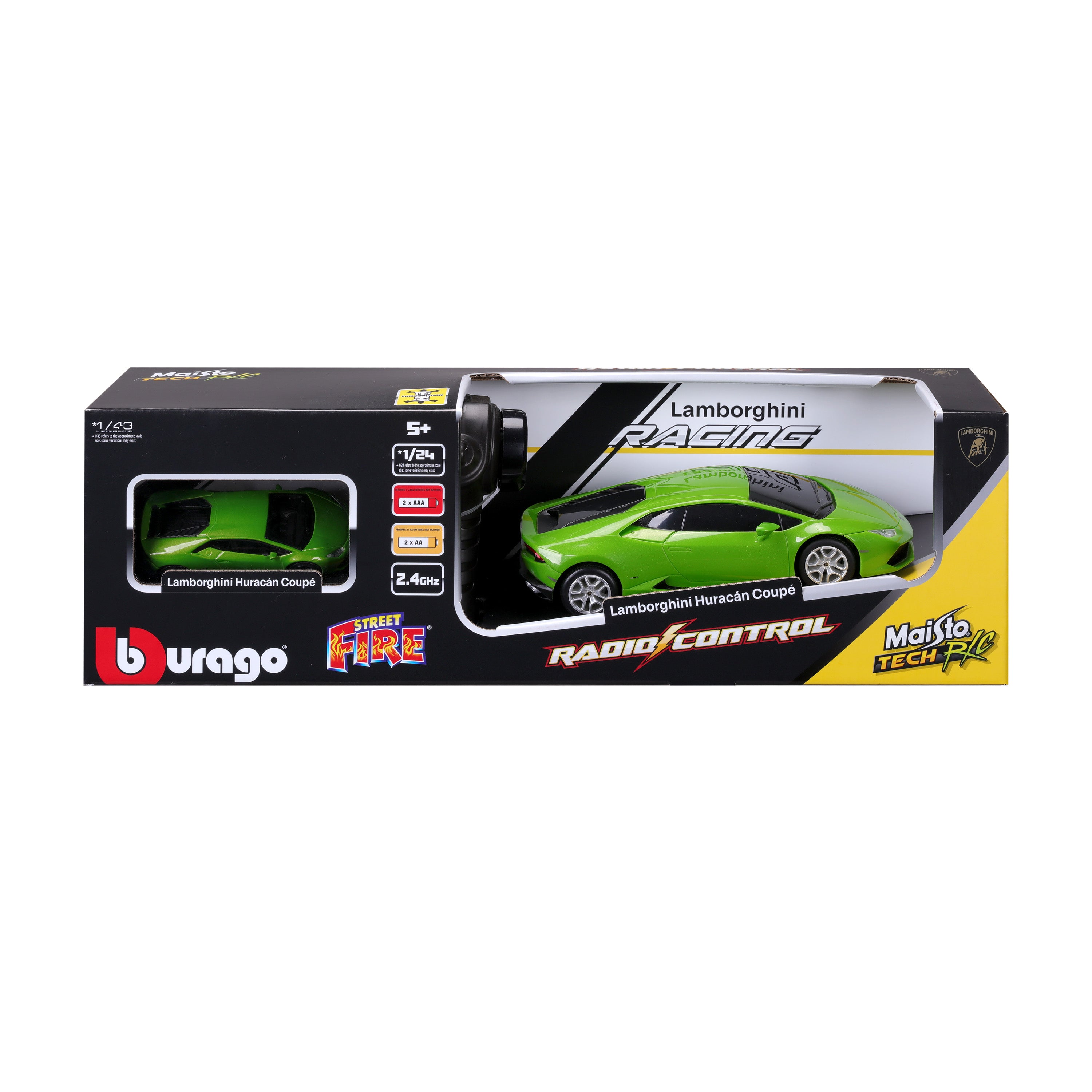 bburago-huracan-coup-rc-auto-1-24-modellauto-1-43-gr-n image 1
