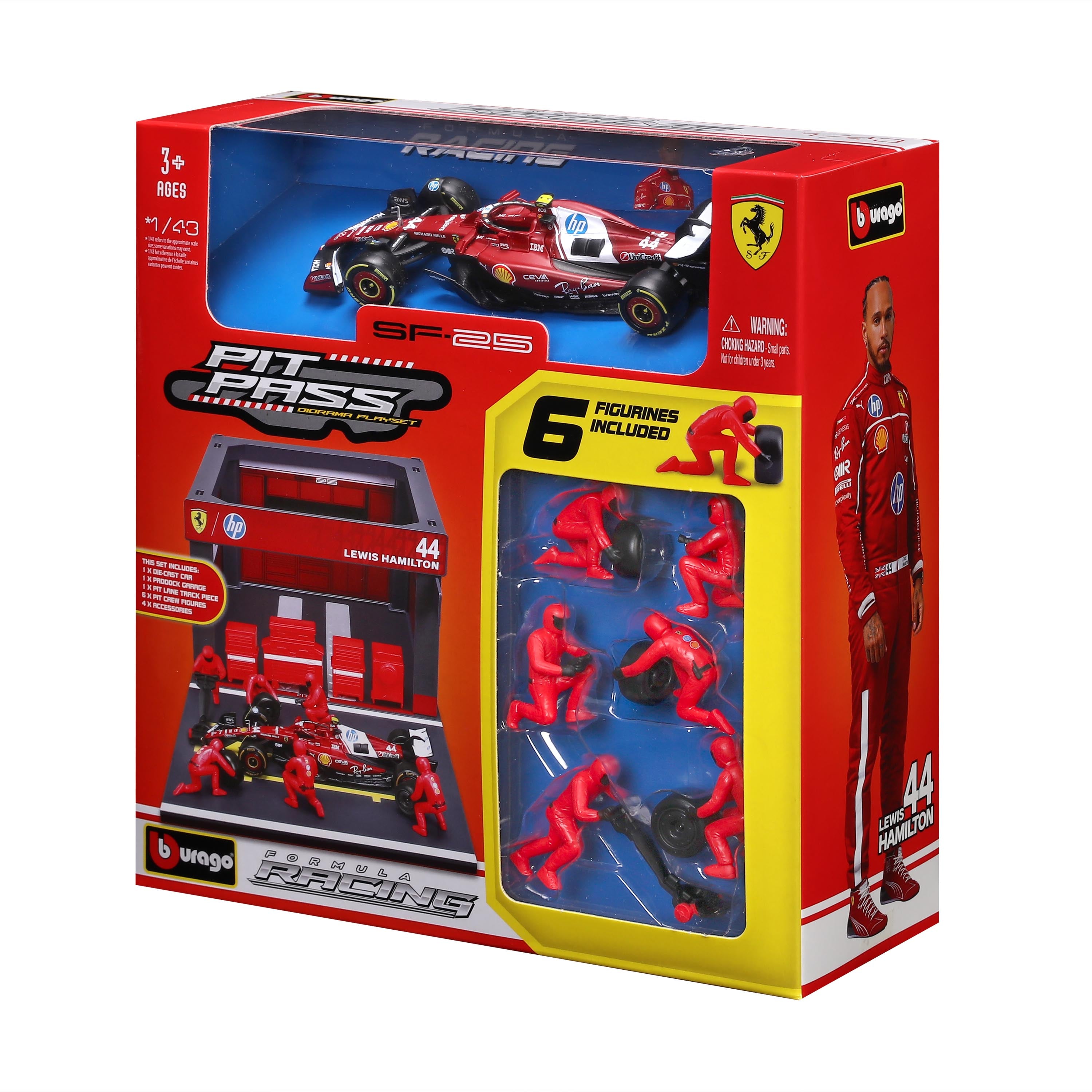 bburago-f1-pit-stop-ferrari-sf-25-44-diorama-1-43 image 6